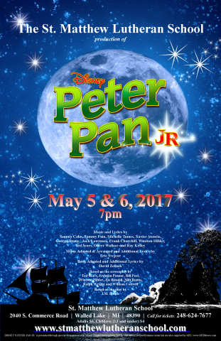 "Disney's Peter Pan Jr." May 5 & 6, 2017 "Disney's Peter Pan Jr." May 5 & 6, 2017